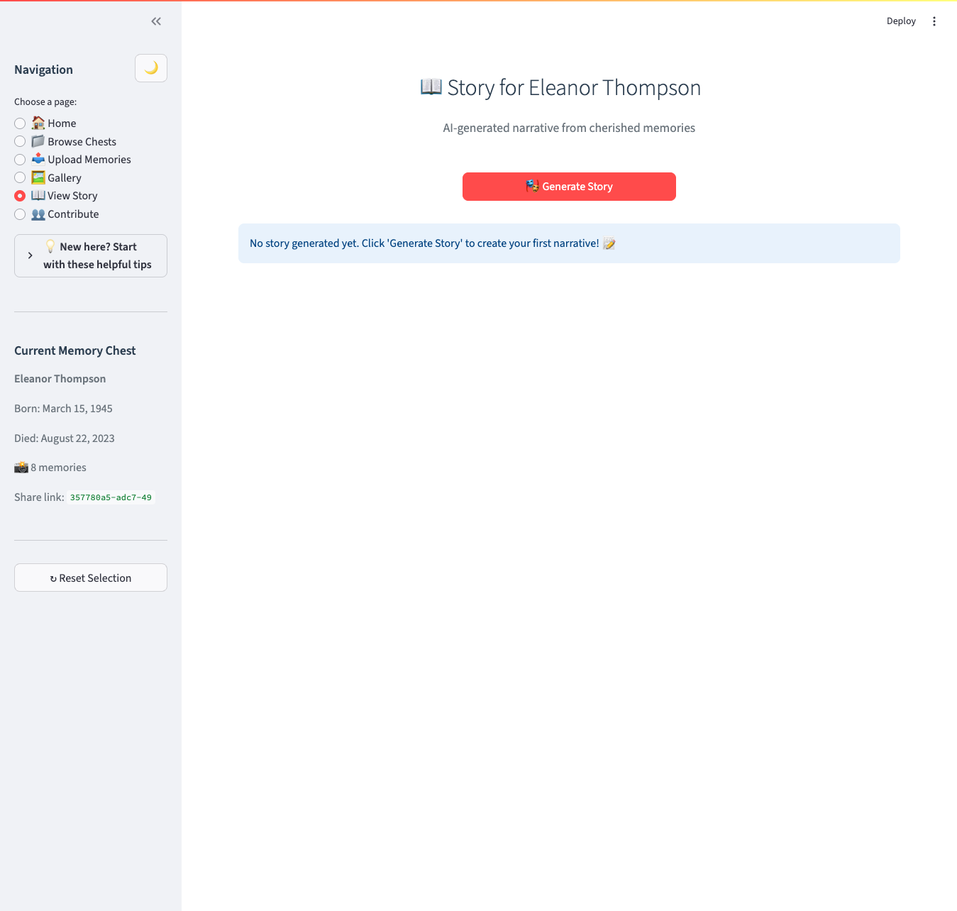 Story Before Generation